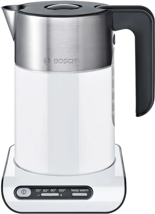 Czajnik elektryczny Bosch TWK 8611P Styline z regulacją temperatury, 1,5 l, biały