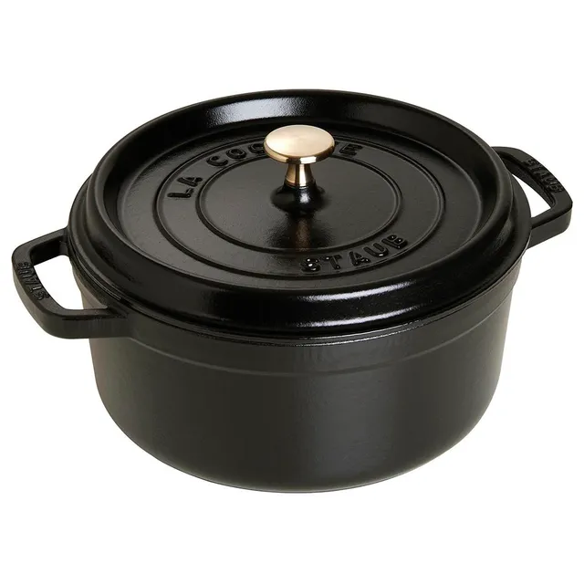Staub Cocotte hrnec kulatý 24 cm černý