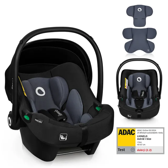 Lionelo - Autosedačka ASTRID i-Size 40-87 cm černá