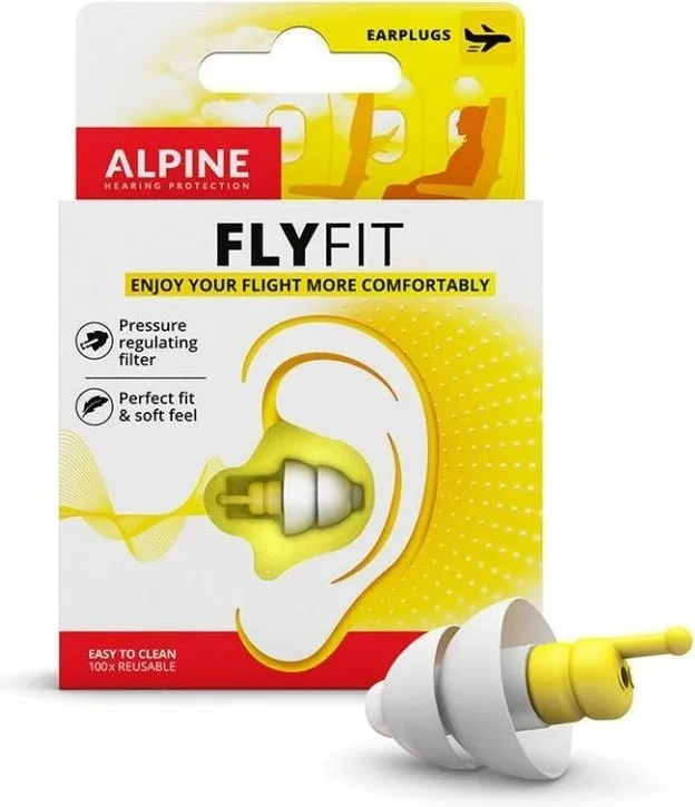 Alpine FlyFit štuple do uší do lietadla, 1 pár