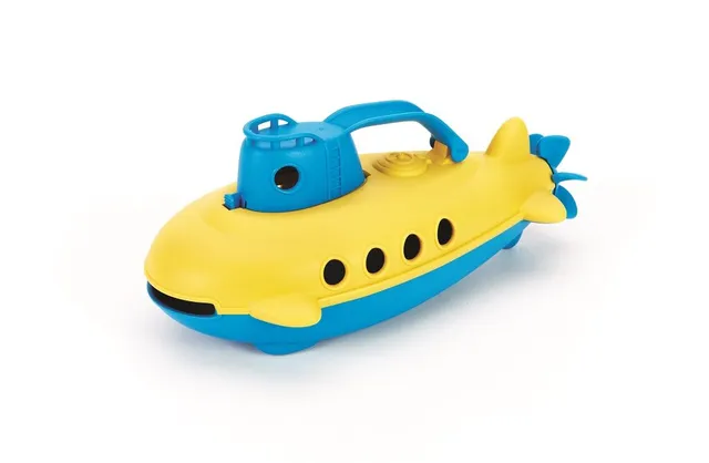 Green Toys Submarine jouet de bain, poignée bleue