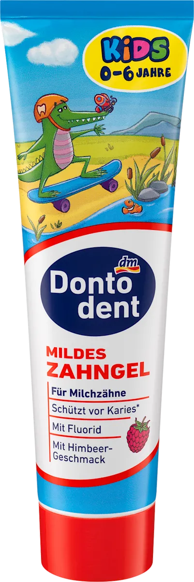 Dontodent dětský zubní gel s malinovou příchutí, 100 ml
