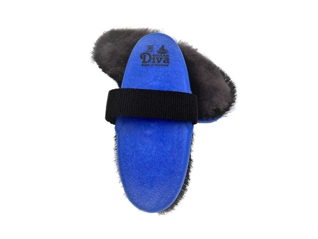 HAAS Diva borstel met lamsvacht, blauw