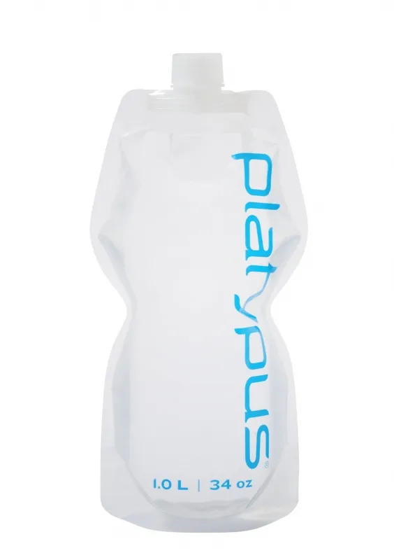 Platypus SoftBottle faltbare Trinkflasche 1,0 l, Closure Cap, Platy Logo