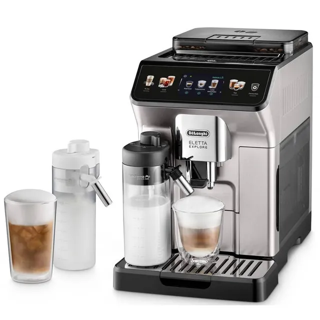 Expresso broyeur De'Longhi Eletta Explore Cold Brew ECAM450.65.S, argent