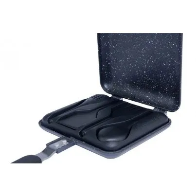 RidgeMonkey Classic Sandwich Toaster XL Granite Edition, tosti-ijzer voor op de brander